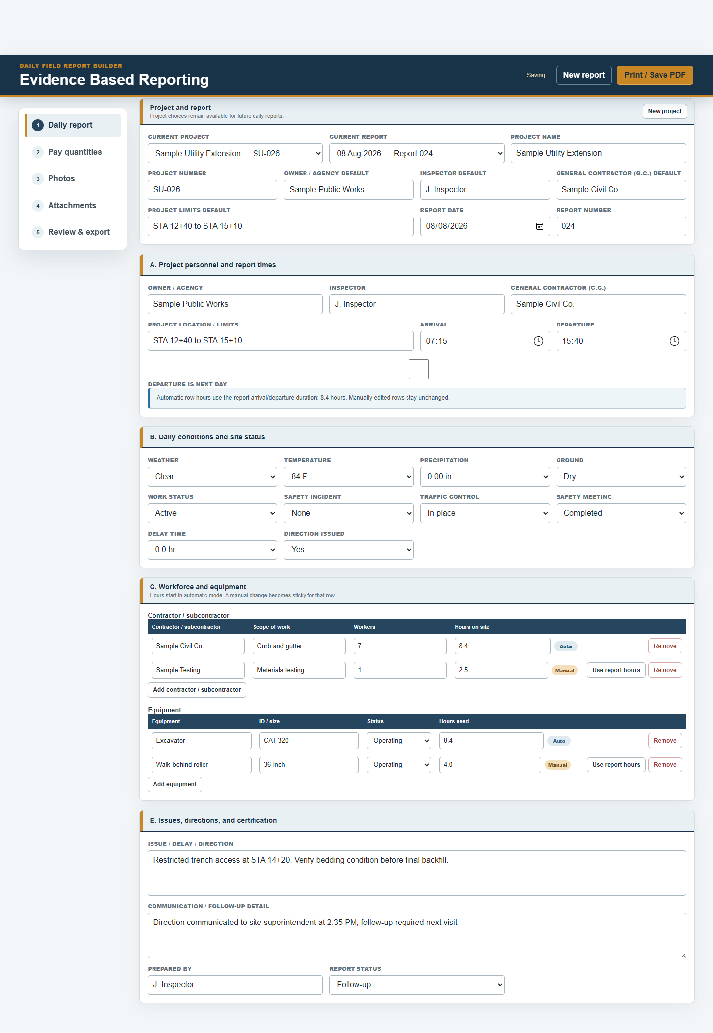 Pro Windows daily report builder